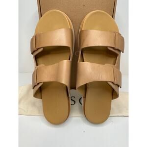 Nisolo Ella Go-To Platform Slide Sandals Almond Size 10 - New in Box